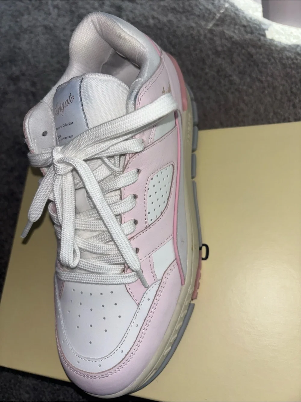 Axel Arigato Pink and White Chunky Low-Top Sneakers
